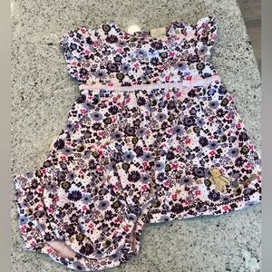 Vintage Classic Pooh by Disney dress and bloomers 9 months floral baby girl